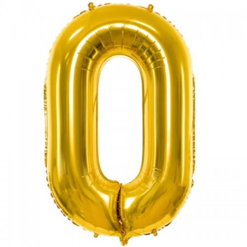 Balão Número 0 Dourado